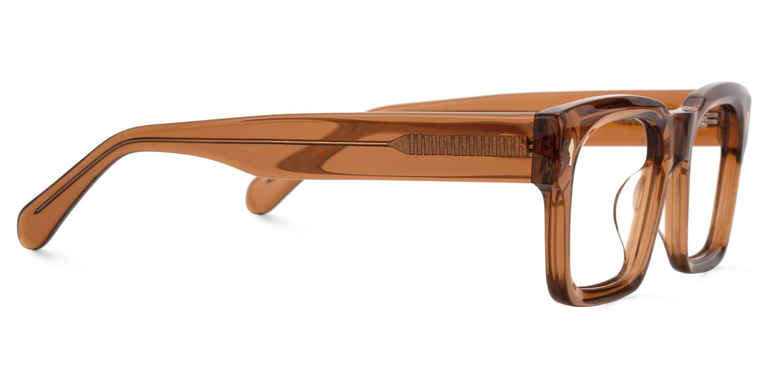 Rectangle Herman Brown Frames Designer Glasses2