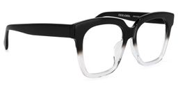 Xion Square Black to Clear Gradient Glasses2