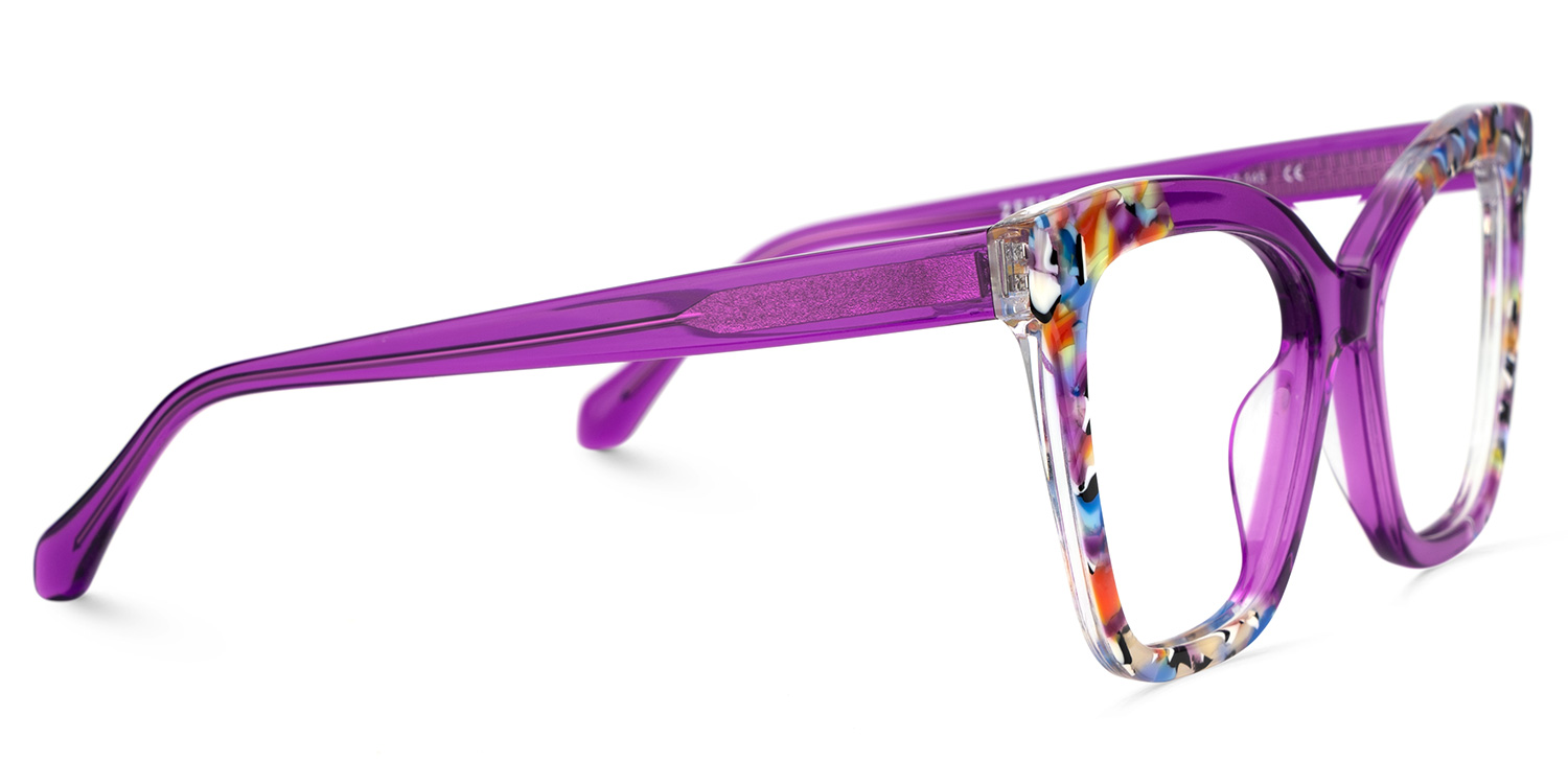 Chase Acetate Purple Frame Glasses with Butterfly Shape | ZEELOOL Canada4
