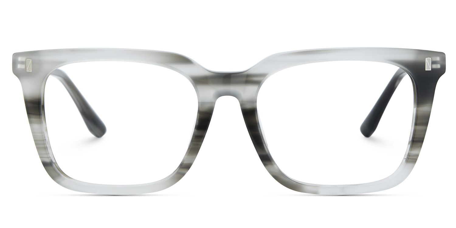 Brook Gray Rectangle Prescription Glasses | ZEELOOL Canada1