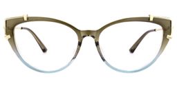 Arielle Cateye Two-Tone Glasses0