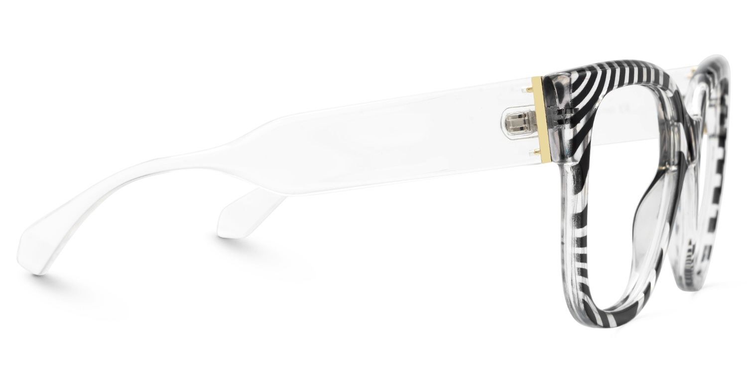 Reineke Zebra Print Eyeglasses and Square Frames2