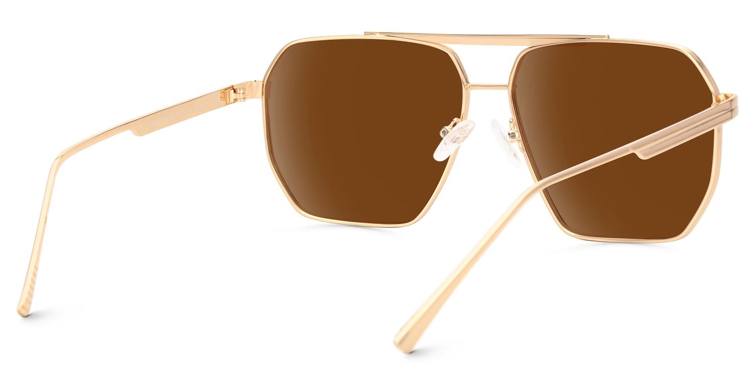 Quintero Aviator Brown Full Rim Sunglasses | ZEELOOL CA3