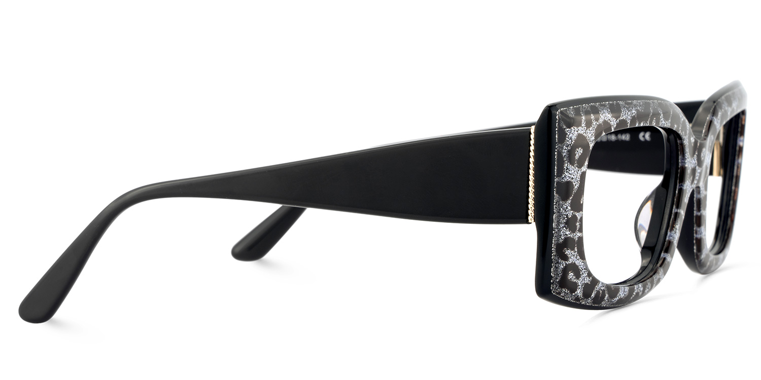 Orduno Rectangle Gray Leopard Glasses4