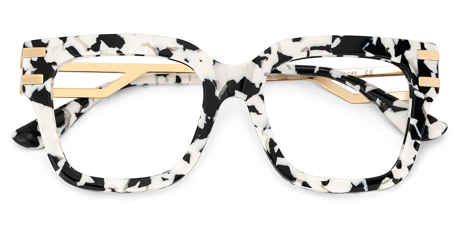 Lidia Square Cow Print Glasses