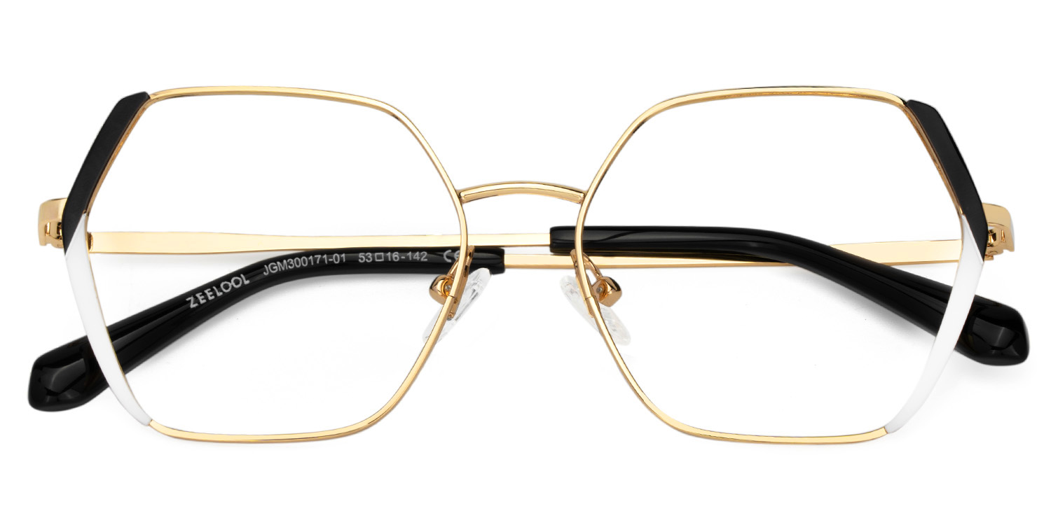 Belen Geometric Black White Glasses1