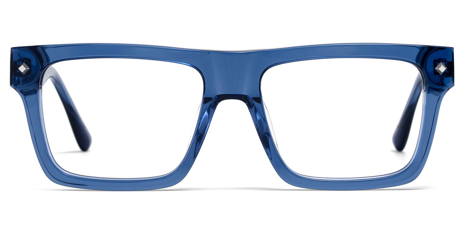 Trent Eyeglasses in Rectangle Blue Frame | ZEELOOL Canada1