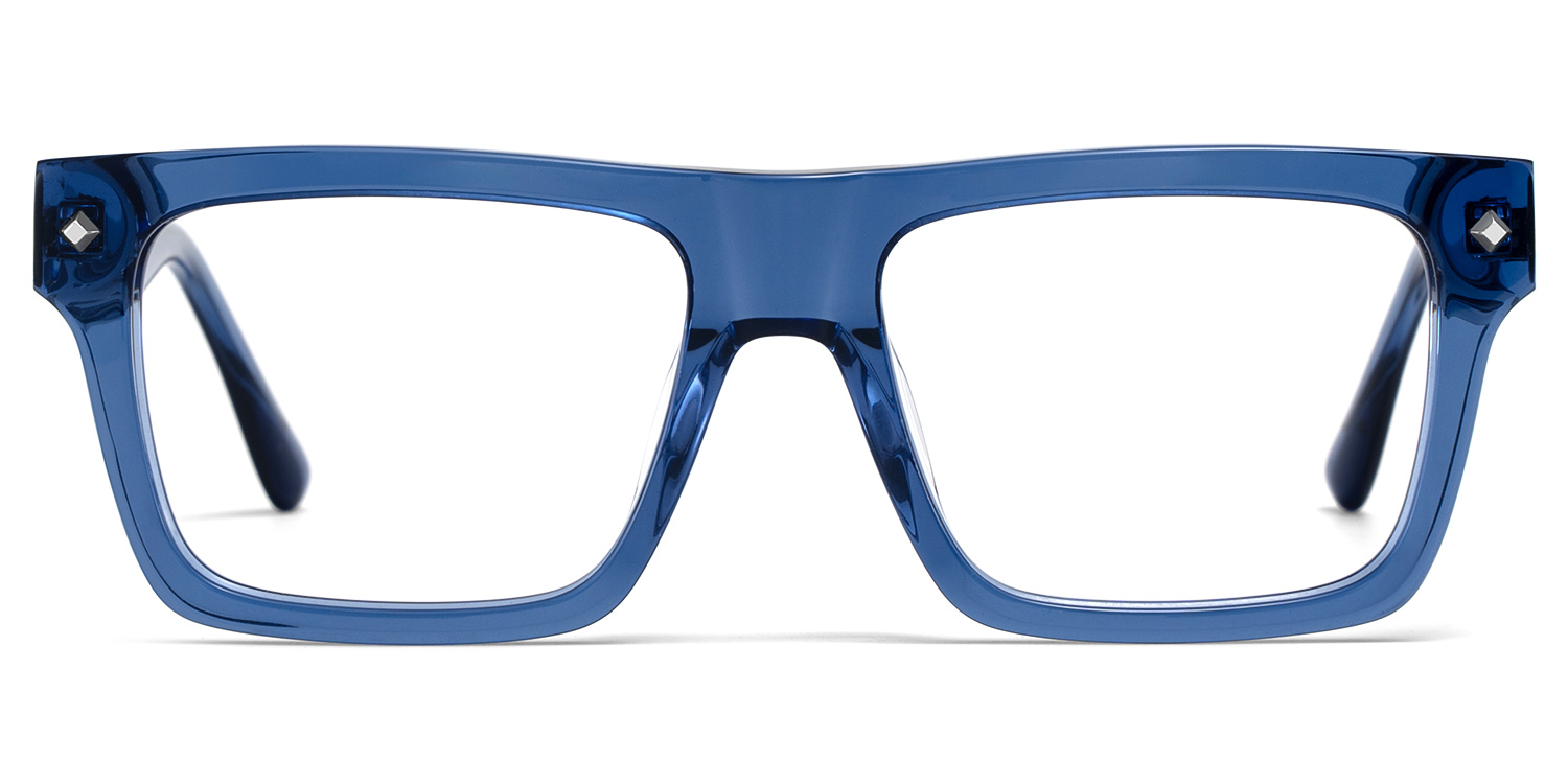 Trent Eyeglasses in Rectangle Blue Frame | ZEELOOL Canada1