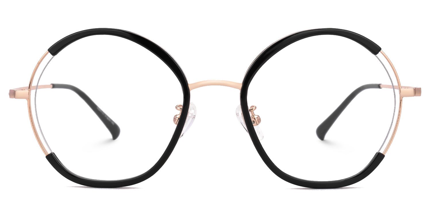 Black Kiley Round Frame Eyeglasses | ZEELOOL Canada0