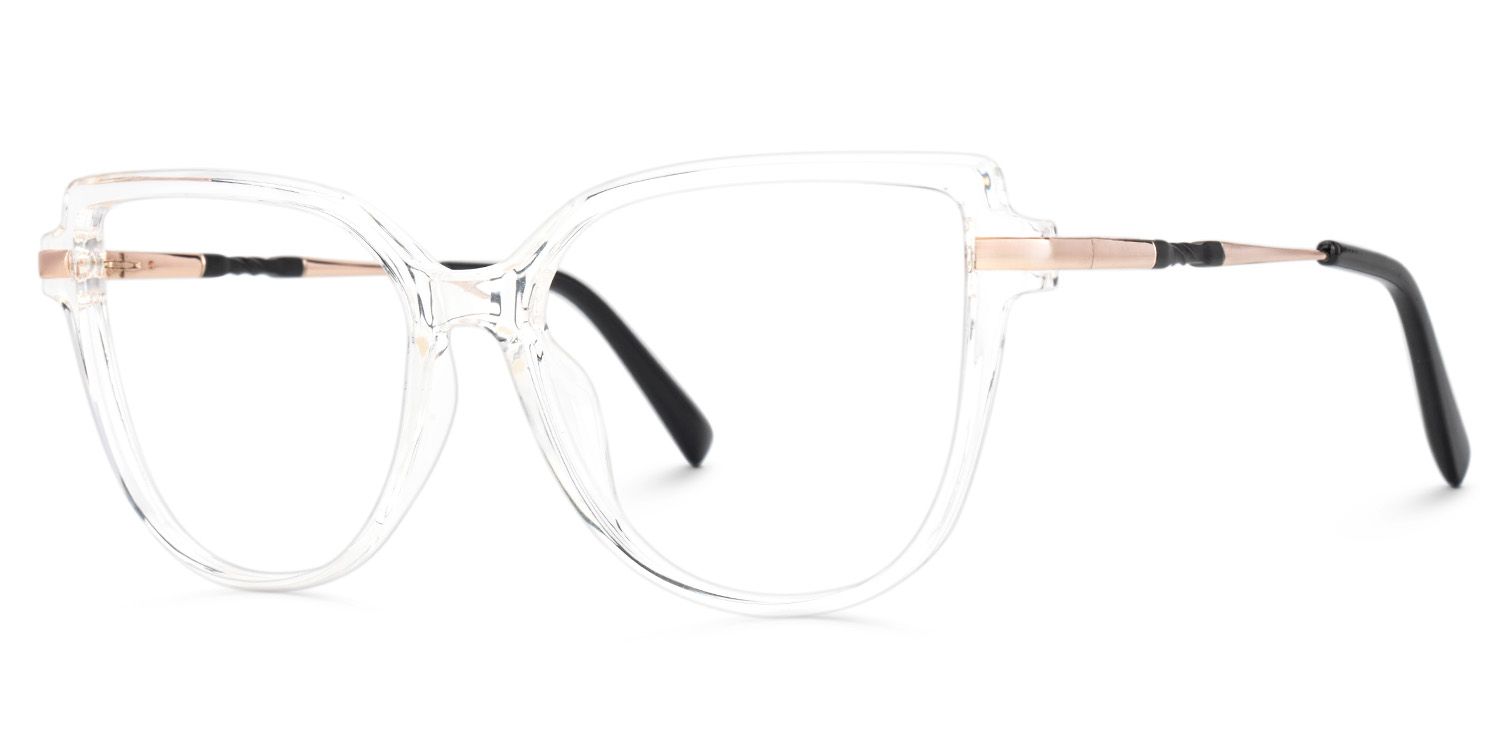 Eisan Thin Clear Clear Eyeglasses with Cat eye | ZEELOOL Canada1
