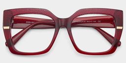 Mavis Square Red Glasses2