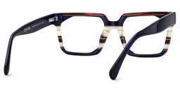 Laguer Rectangle Blue Glasses7