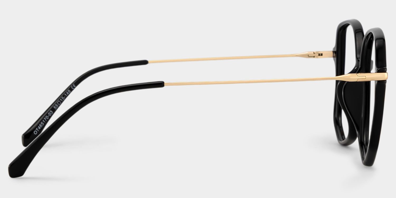 Payton Geometric Black Frame Glasses | ZEELOOL Canada3