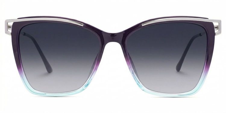 Krystle Square Purple-Blue Glasses