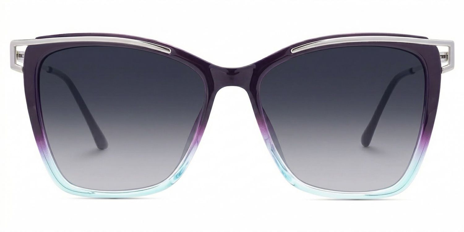 Krystle Square Sunglasses with Mixed Purple-Blue Frames | ZEELOOL CA0
