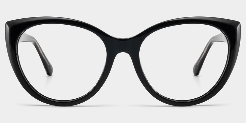 Kiera  Cat-eye Black Glasses