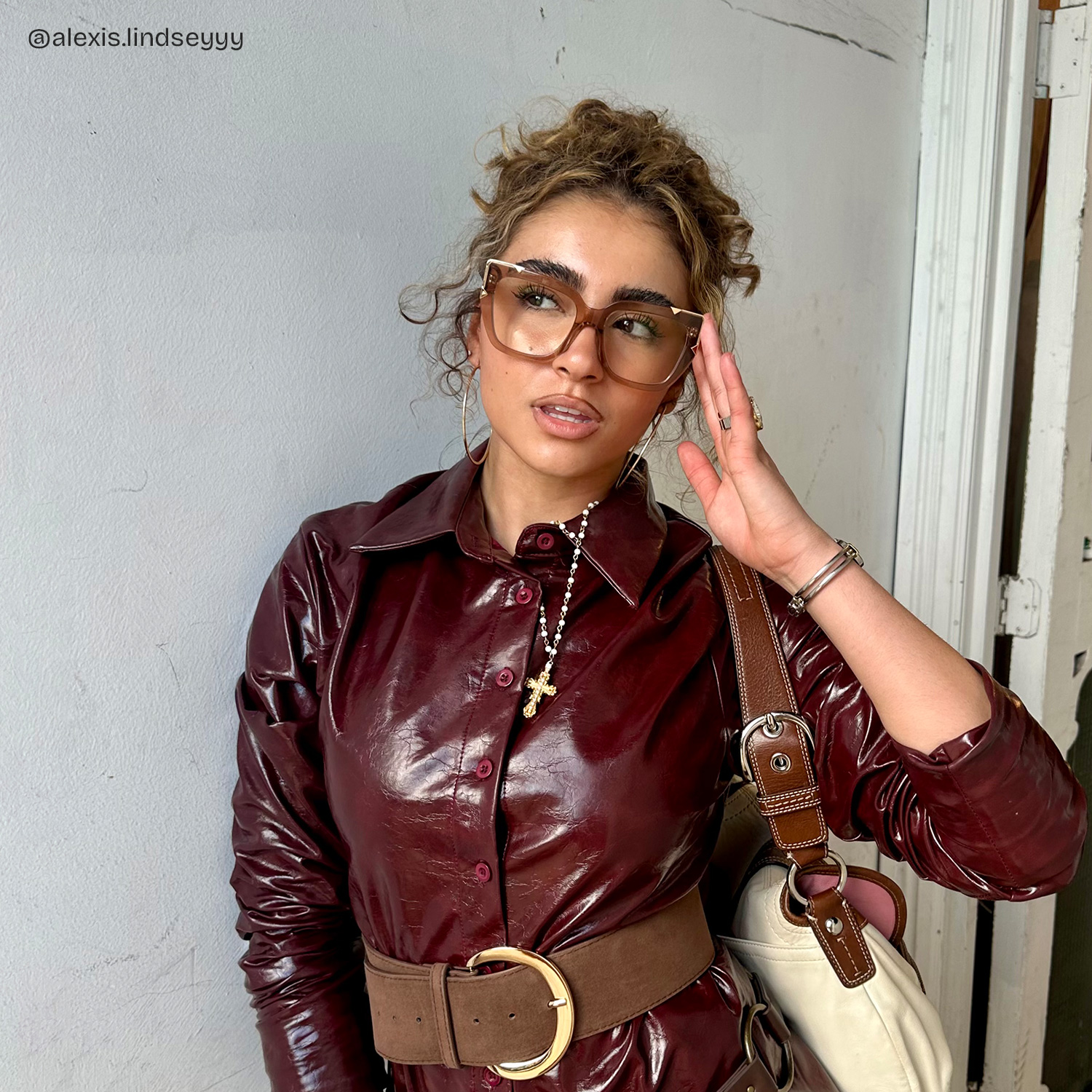 Dax Square Champagne Frame Eyeglasses for Women| ZEELOOL6