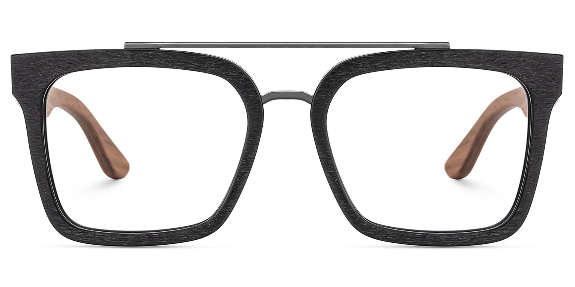 Men's Aviator Eyeglasses Frames With Black Crystal Color1