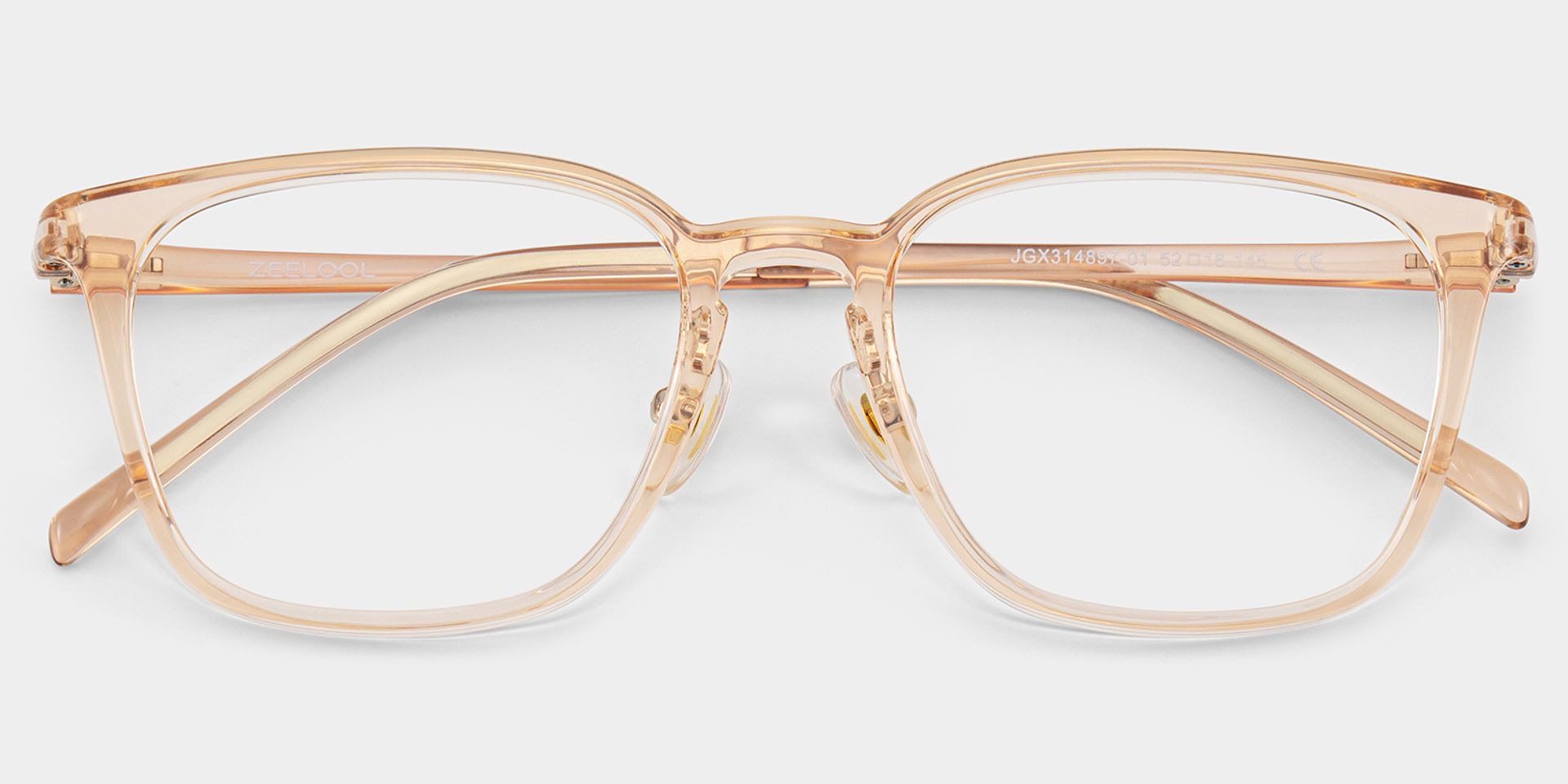 Lily Rectangular Round Glasses in Light Yellow Frame | ZEELOOL CANADA2