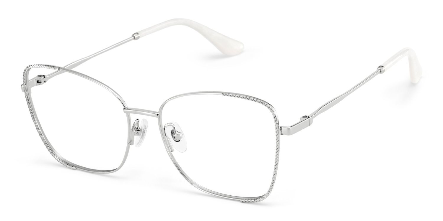 Kai Eyeglasses in Butterfly Silver Frame | ZEELOOL Canada2