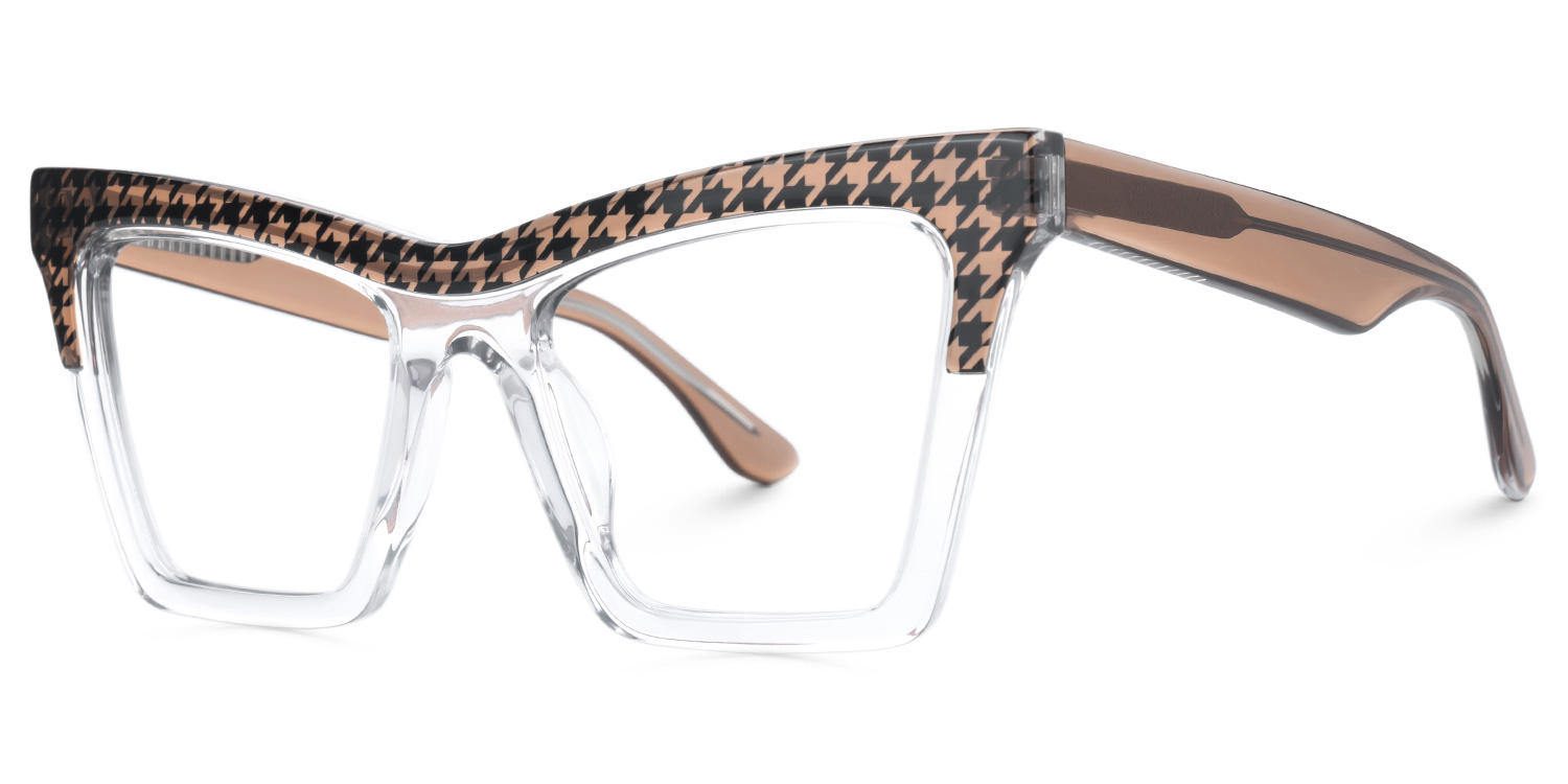 Jaclyn Designer Eyeglasses in Cateye Brown Frame1