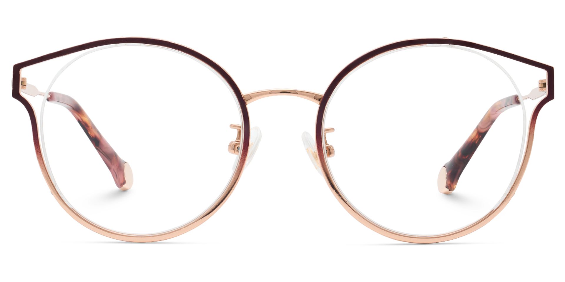 Semi Circle Glasses With Premium Metal For Women0