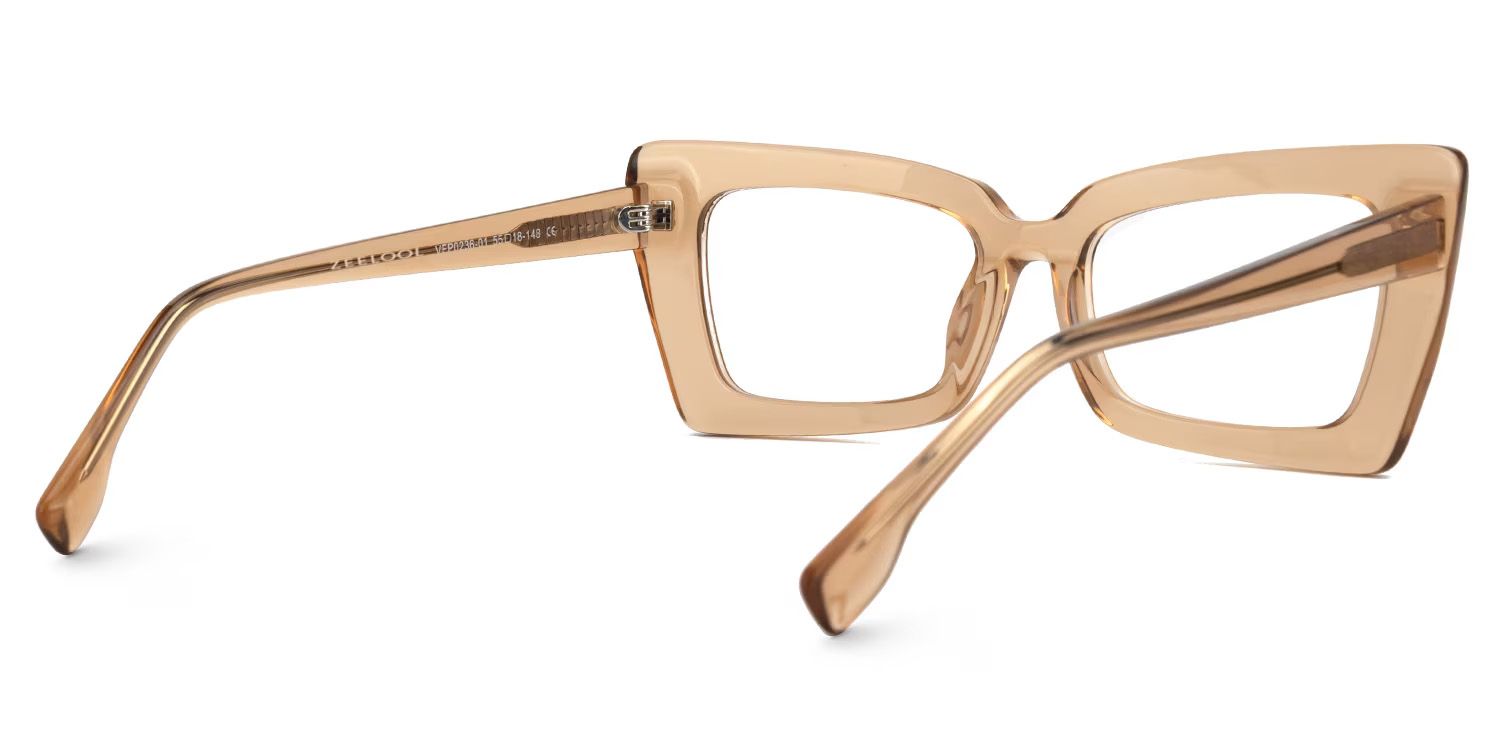Newell Rectangle Translucent Brown Frame Glasses | ZEELOOL Canada3