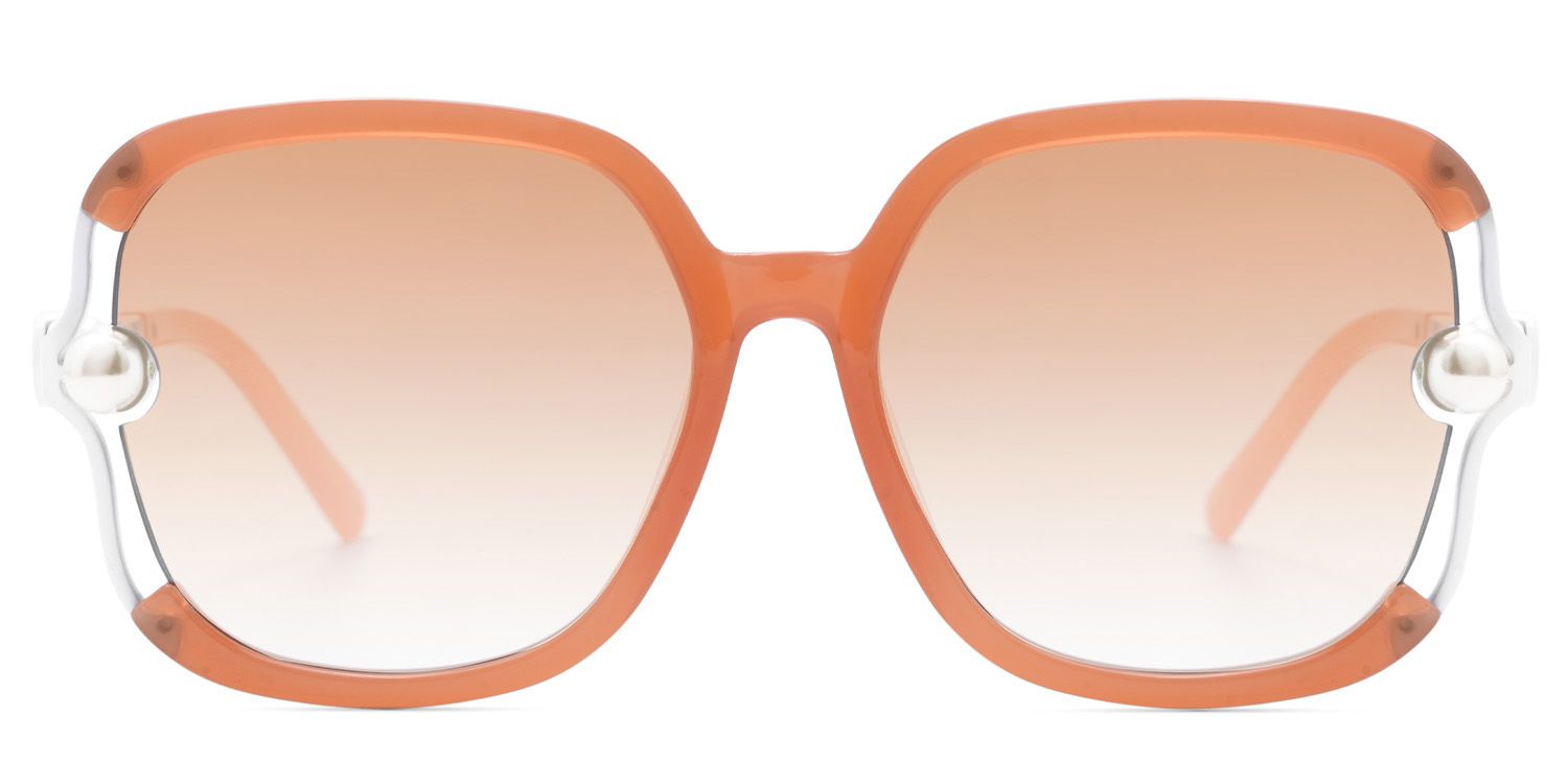 Square Orange Sunglasses Frames0