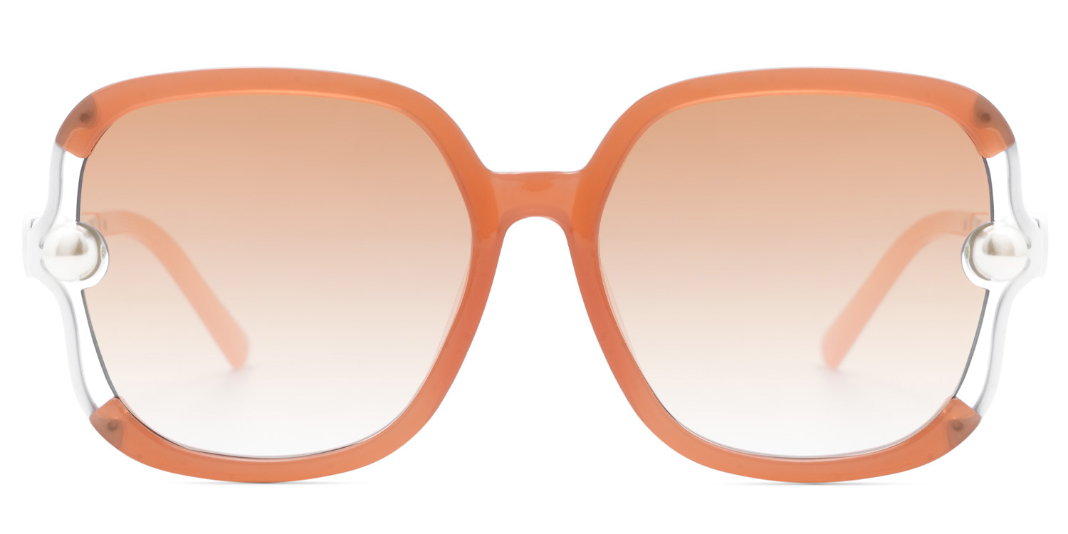 Steffanie Square Orange Sunglasses0