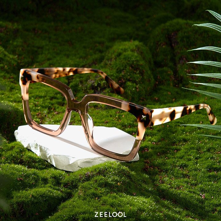 Glendalis Square Beige Frame Eyeglasses for Women | ZEELOOL Canada4