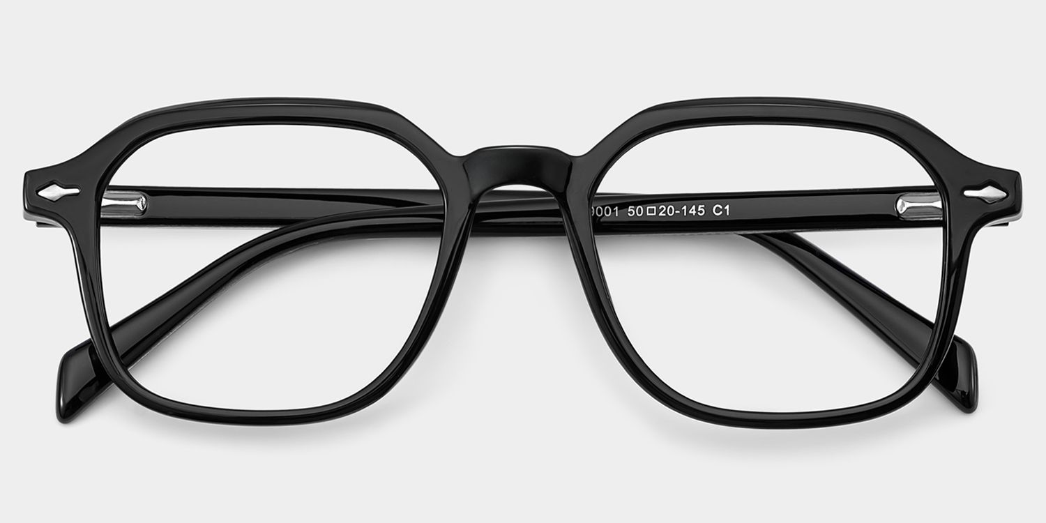 Josh Black Frame Glasses with Rectangle Frame Online | ZEELOOL2