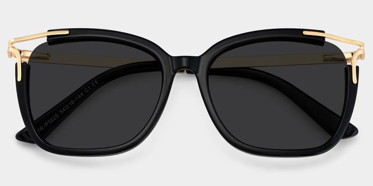Sidibe Square Black Glasses