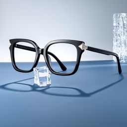 Shakeel Black Square Glasses0