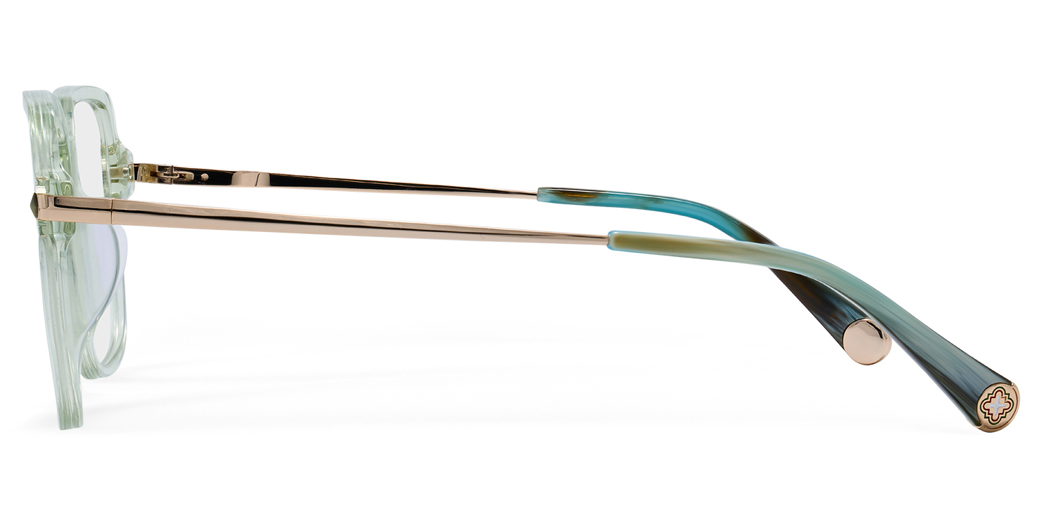 Vega Square Green Glasses1