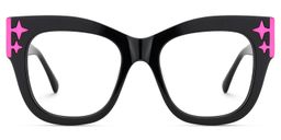 Minfia Square Black Glasses2