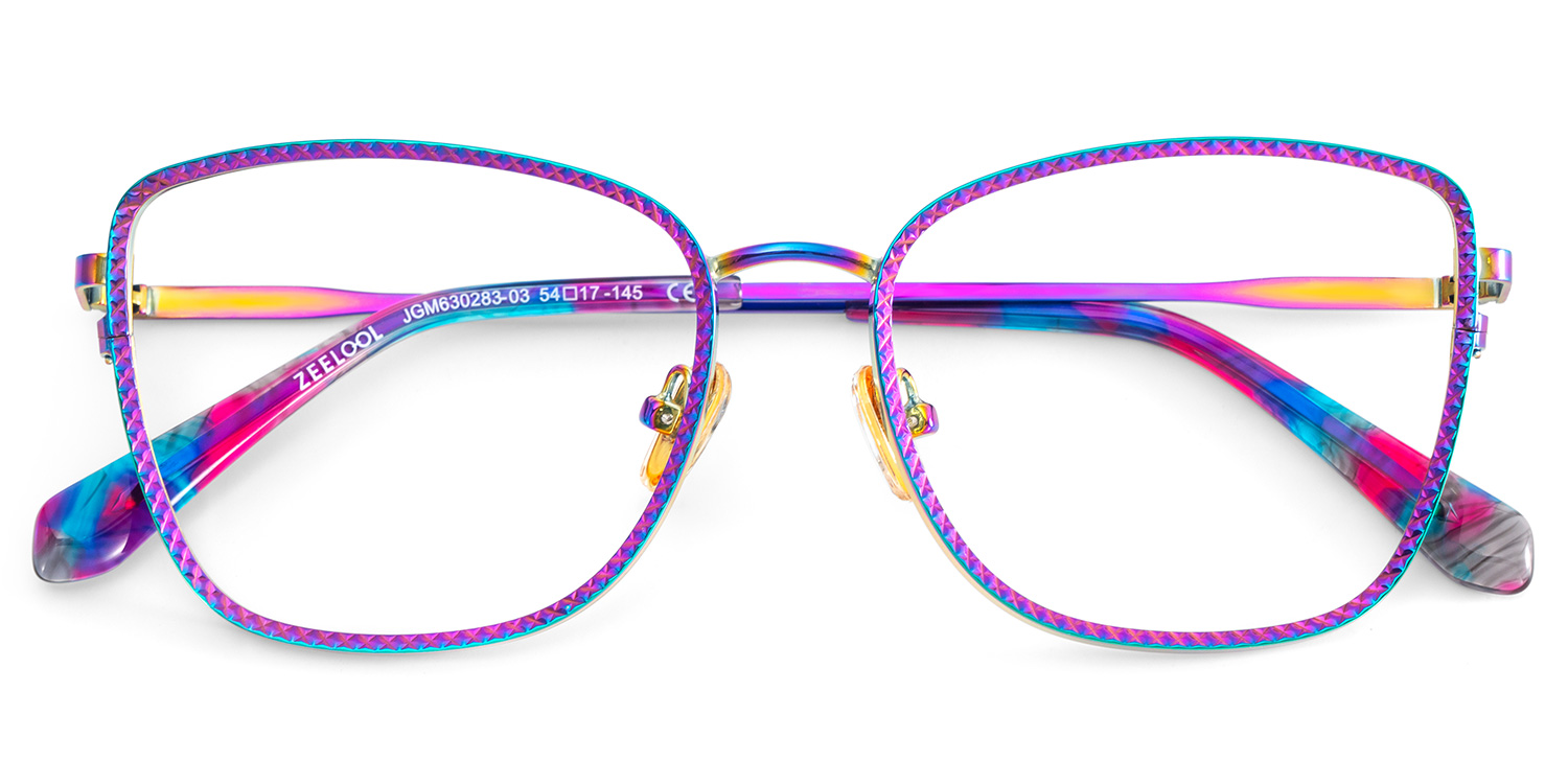 Ronan Rectangle Iridescent Glasses1