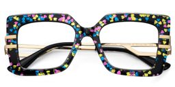 Poutine Square Pattern Glasses2
