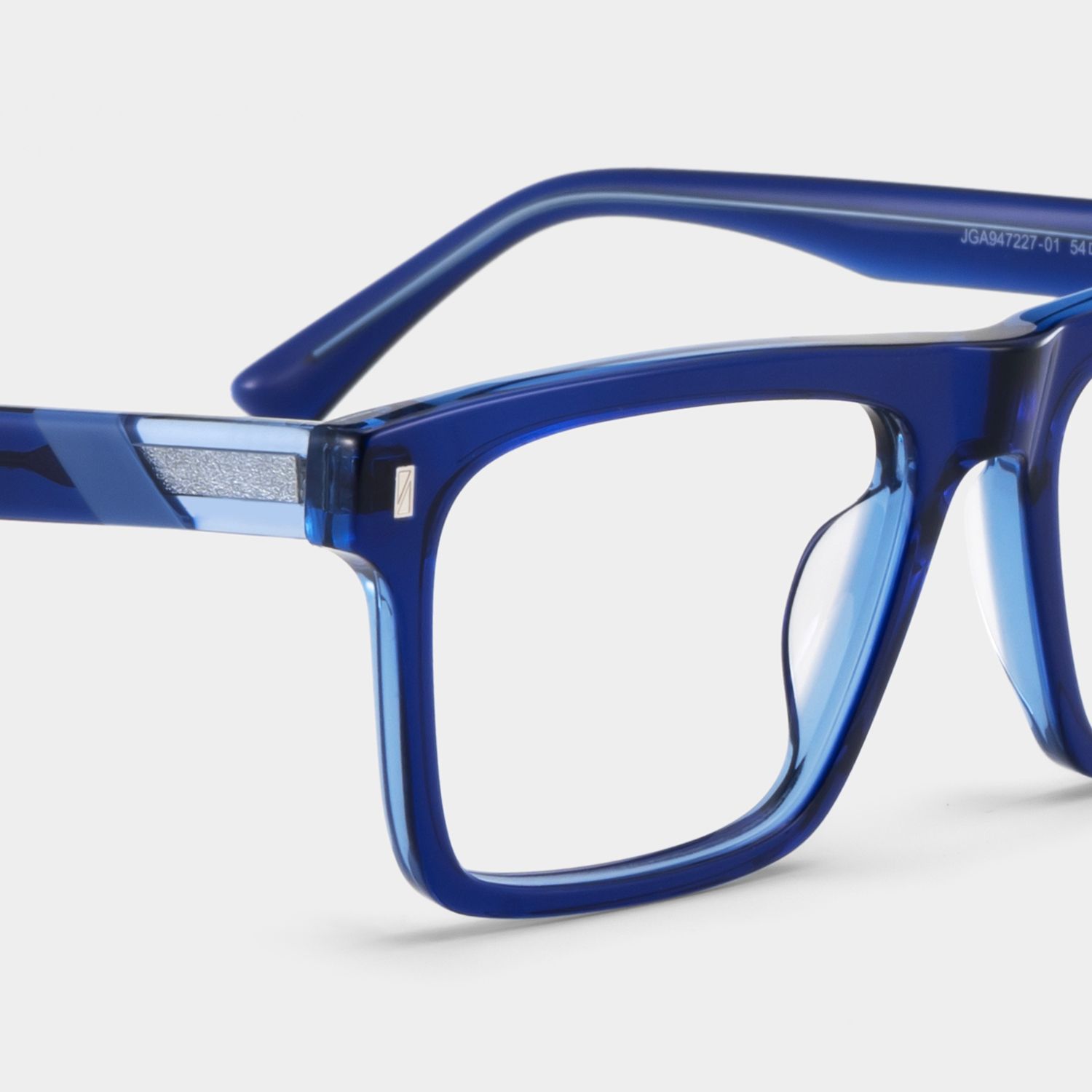 Rectangle Blue Eyeglasses- Henry Acetate Frame Glasses4