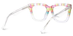 Boston Square Clear-Plaid Glasses3