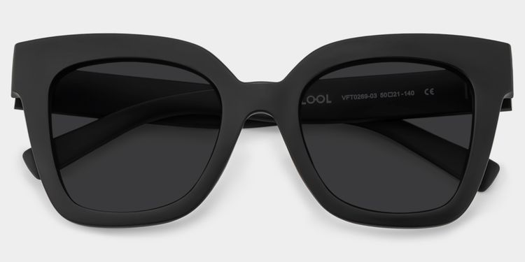 Malcolm Square Black Sunglasses