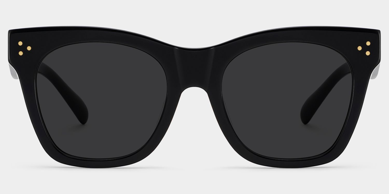 Gordon Rectangle Black Sunglasses & Glasses Frames0
