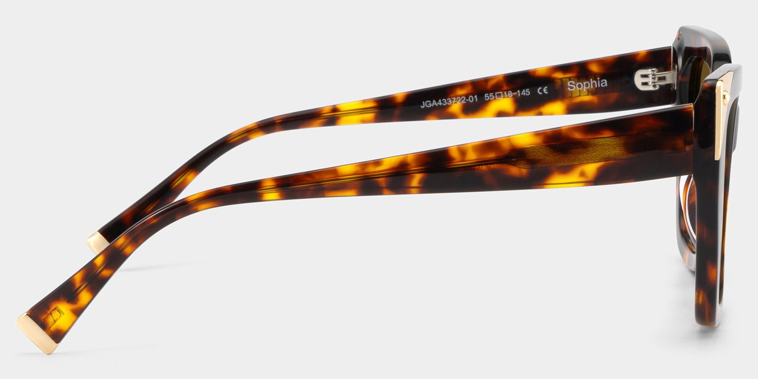 Sophia Cat Eye Sunglasses with Acetate Tortoise Frames | ZEELOOL CA4