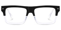Trent Rectangle Black Clear Glasses1