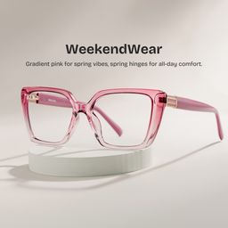 Emery Two-tone Square Glasses0