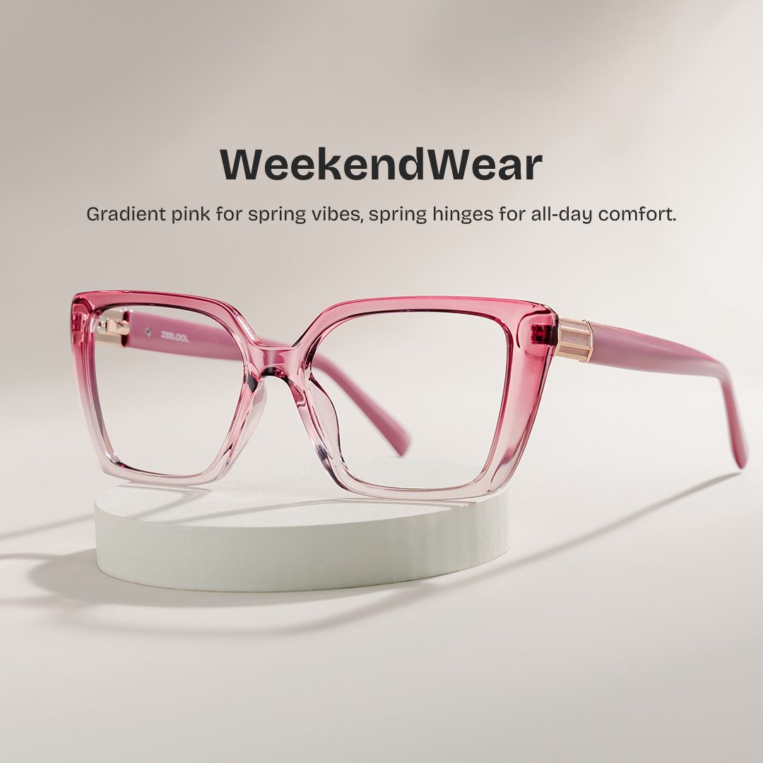 Emery Two-Tone Geometric Eyeglass Frames | ZEELOOL0