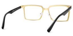 Sharma Rectangle Gold Glasses3