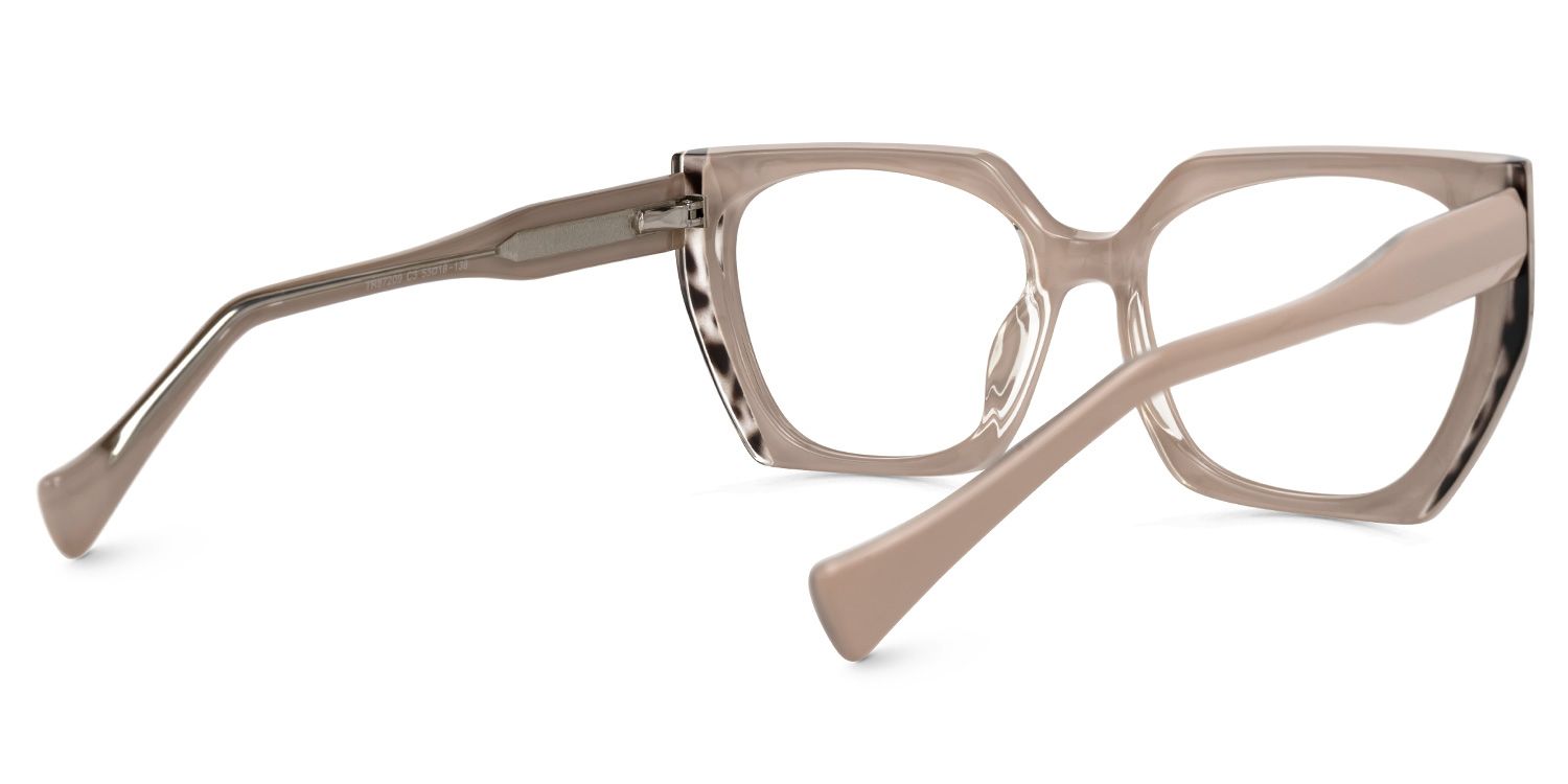 Sallyann Geometric Beige Eyeglasses and Tortoise Edge3
