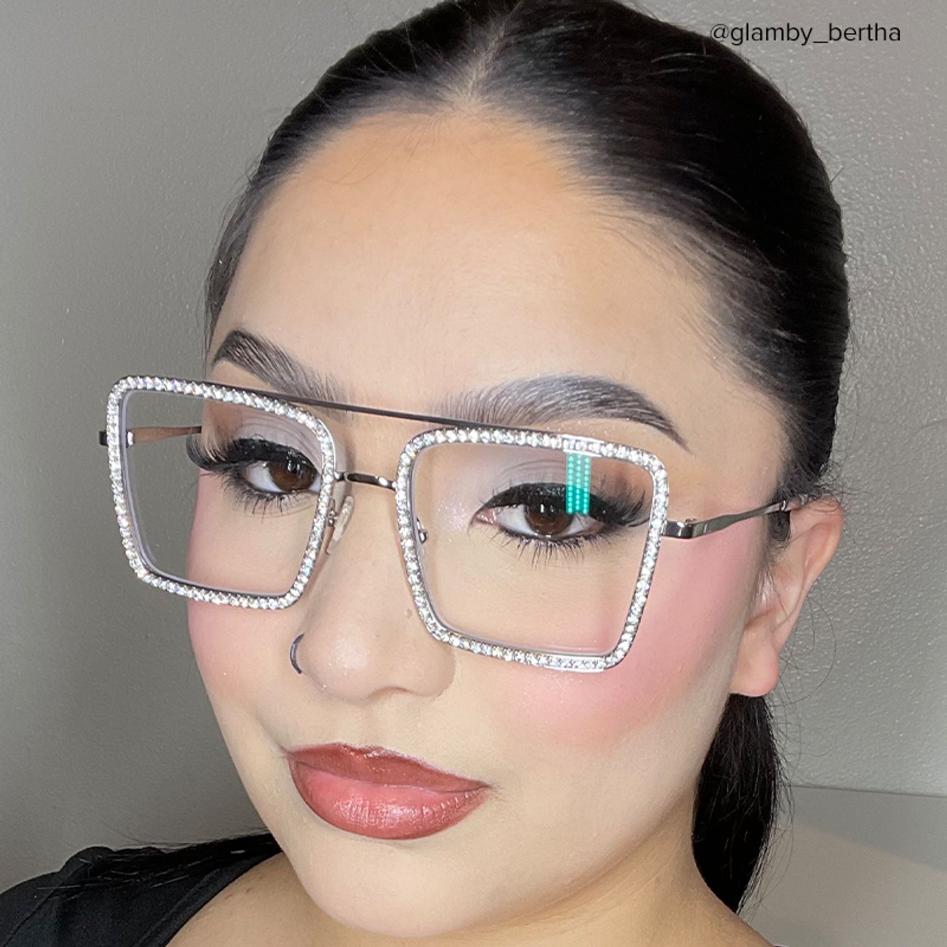 Diva Sparkle Glitter Glasses, Silver Eyeglass Frames6