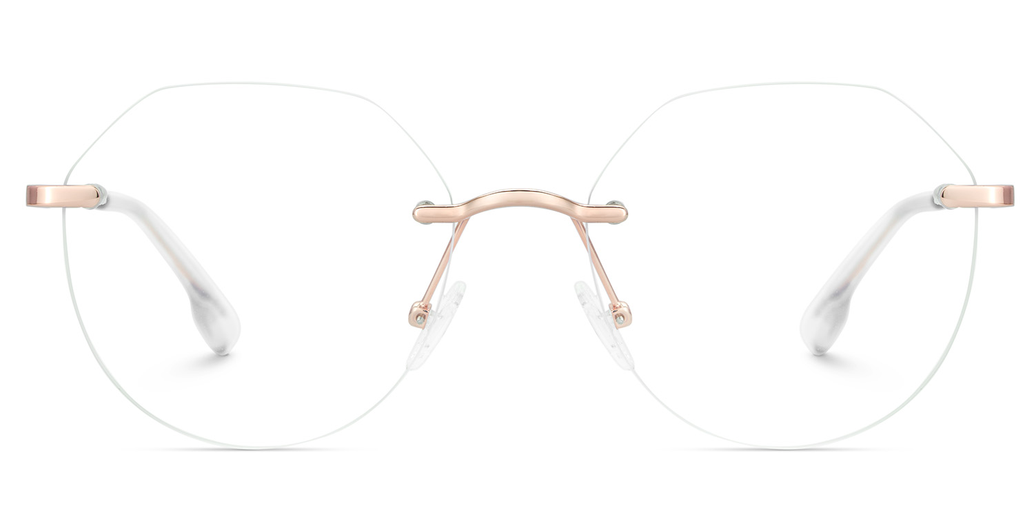 Osorio Geometric Rose Gold Glasses1