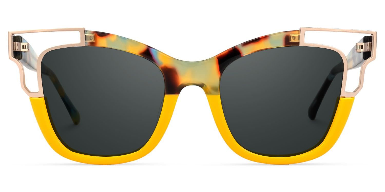Rhoden Yellow Cateye Frame Sunglasses | ZEELOOL Canada0